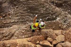 Familia evaluando un terreno para construir su casa propia en República Dominicana